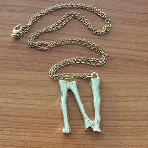 Big Initial Gold  'N' Necklace